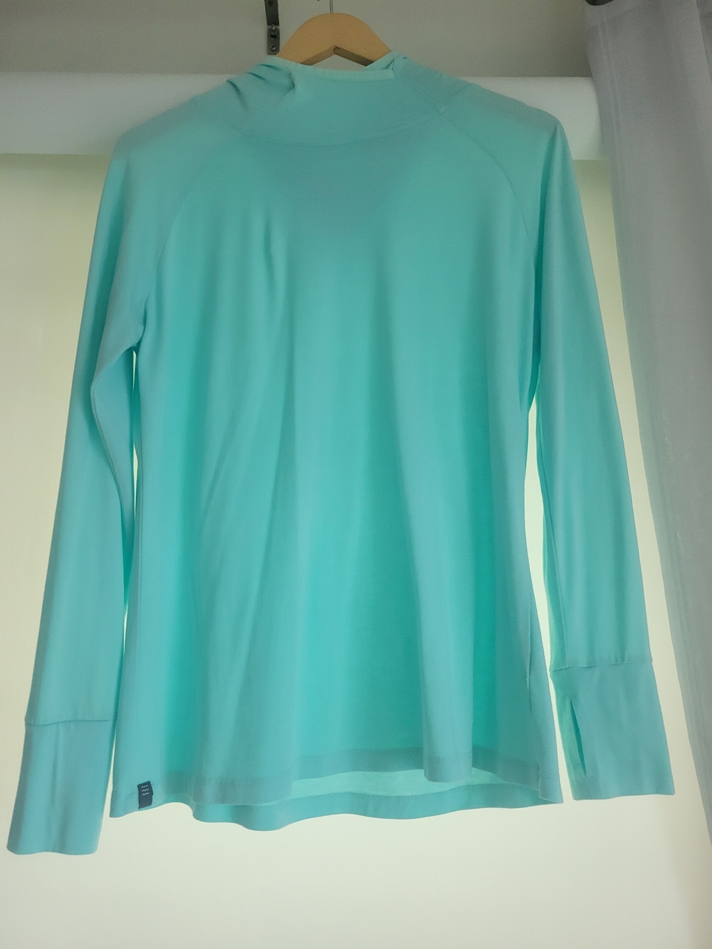 Free Fly Apparel Long-Sleeve Performance Top in Aqua Teal
